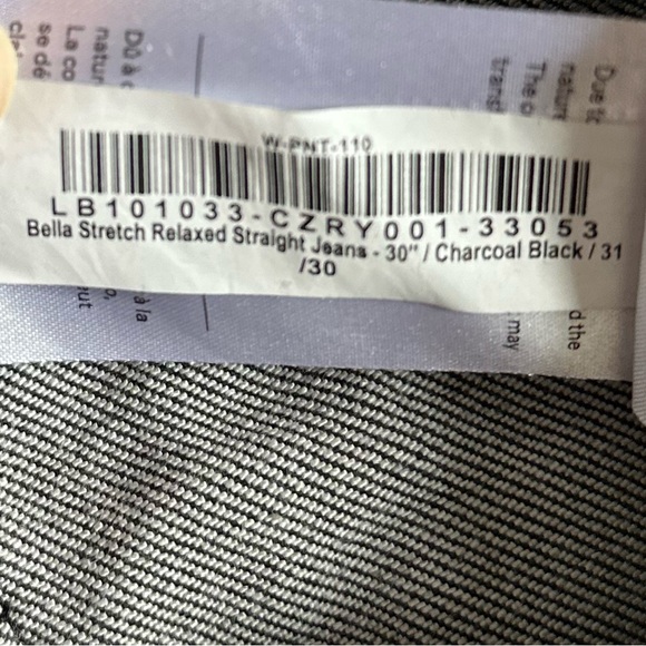 Quince Bella Stretch Relaxed Jeans Charcoal Black Size 31 Denim - Picture 9 of 12